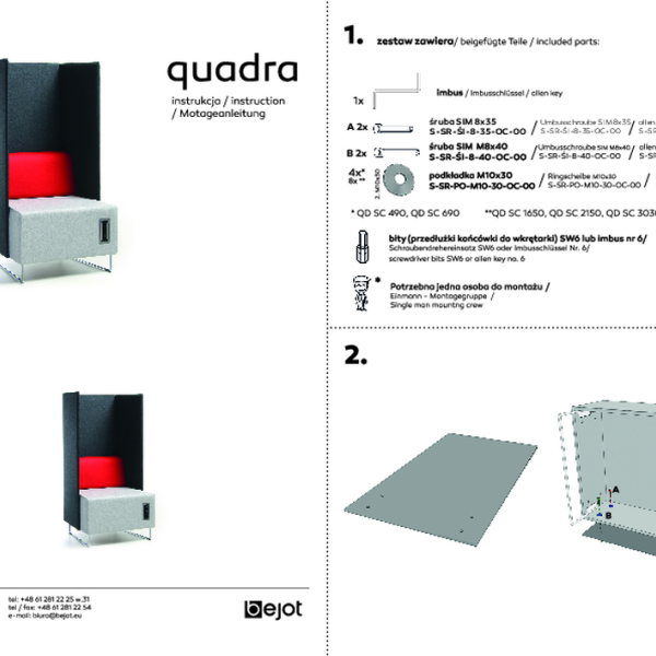 quadra screens - installation manual